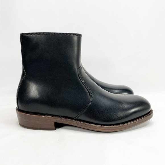 COACH West Black Sleek Zip Boot Ankle 7.5 - Picture 2 of 8